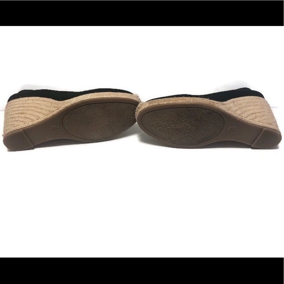 Merona Black Canvas Wedge Espadrilles - Picture 4 of 4